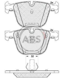 Колодка гальм. BMW 5/6/7/X5/X6 Serie задн. (ABS) A.B.S. 37371