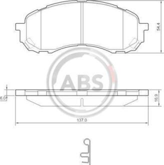 Колодка гальм. SUBARU Impreza передн. (ABS) A.B.S. 37443