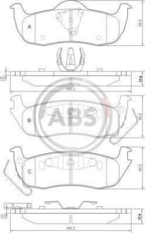 Колодка гальм. JEEP Grand Cherokee задн. (ABS) A.B.S. 37534