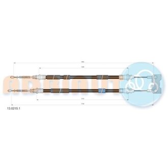 Трос ручного тормоза ADRIAUTO 13.0215.1