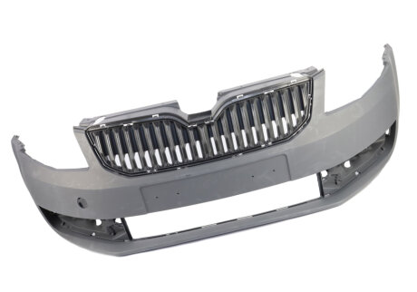 Бампер передній без отвору омивача без хрому з решіткою AND 30807045
