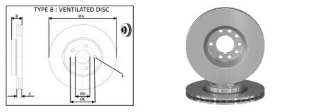 Диск гальмівний APLUS 61321AP