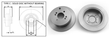 Диск гальмівний APLUS 61336AP