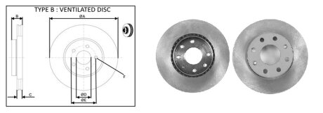 Диск гальмівний APLUS 61405AP