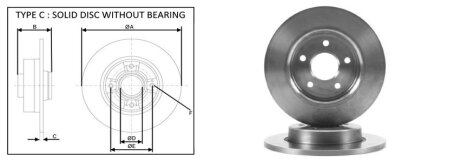 ДИСК ГАЛЬМIВНИЙ ПЕРЕДНIЙ ПРАВИЙ APLUS 61435AP
