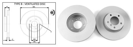 ДИСК ГАЛЬМIВНИЙ ПЕРЕДНIЙ ПРАВИЙ APLUS 61478AP
