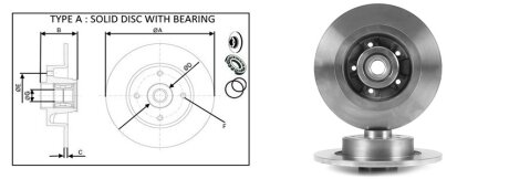 Диск гальмівний задній (кратно 2) Renault Laguna II (01-07) (шт..) APLUS 61531BAP