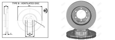 ДИСК ГАЛЬМIВНИЙ ПЕРЕДНIЙ ПРАВИЙ APLUS 61903AP