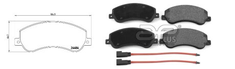 Колодки гальмівні ліві/праві передні APLUS 71171BBAP