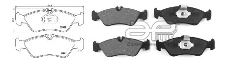 Колодки гальмівні, лев/правий, задн. APLUS 71221BBAP
