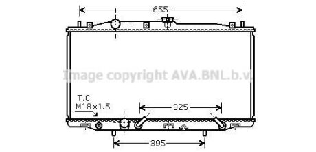 Радіатор охолодження двигуна Honda Accord VII (03-) 2.4VTEC АКПП AVA AVA COOLING HD2183