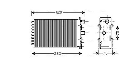 Радиатор обогревателя салона VW T4 (дополнительный) AVA AVA COOLING VNA6239