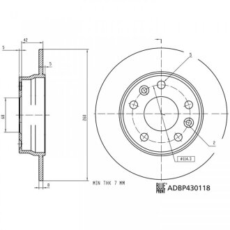 Гальмівний диск BLUE PRINT ADBP430118