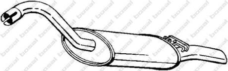 Глушник (задня частина) алюмінієва сталь Audi 80 1.6-2.0 BOSAL 105017