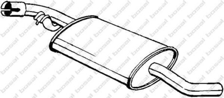 Глушник задня частина VW TRANSPORT 90-94 (233-741) BOSAL 233741