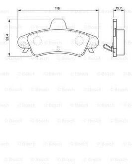 ДИСКОВЫЕ КОЛОДКИ ЗАДНI BOSCH 0986424744