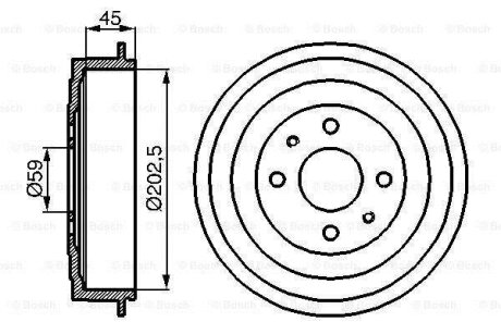 Барабан гальмівний BOSCH 0986477109