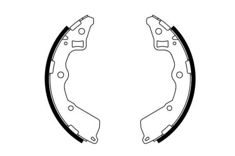 Колодки тормозные барабанные (комплект 4 шт) ЗАДН KIA PICANTO 1,0 1,1 04- 09- BOSCH 0 986 487 757