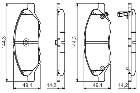 Колодки гальмівні дискові ПЕРЕДН NISSAN TIIDA 1.5-1.8 07- -ua BOSCH 0 986 495 133