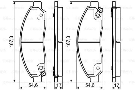 Тормозные колодки, дисковые BOSCH 0986495159