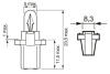 Автолампа PB3 24V 1.2W B8.3d (opt-om) BOSCH 1 987 302 515 (фото 6)