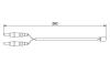 Датчик износа тормозных колодок (передних) Peugeot 605 89-99 (L=260) (opt-om) BOSCH 1 987 474 975 (фото 4)