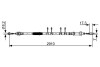 Трос ручного гальма FIAT; PEUGEOT; CITROEN BOXER 2.2 HDI 06.2006 - 12.2011; JUMPER 2.2 HDI 06.2 -ua BOSCH 1 987 482 447 (фото 1)