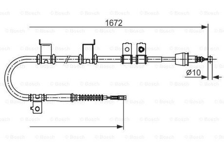 Трос ручного тормоза BOSCH 1987482713