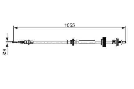 Трос ручного тормоза СЗАДА ПРОВЕРЬ MERCEDES-BENZ S-CLASS (W221) 08.2006 - 12.2013 BOSCH 1 987 482 791
