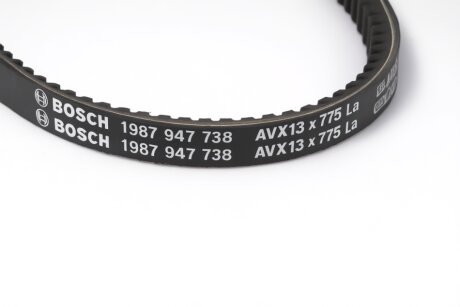Ремінь насоса ГПК AVX13x775 Газель Бізнес дв.4216,Evotech 2,7 (зубчастий) (вироб-во) BOSCH 1987947738