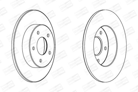 Диск тормозной задний (кратно 2) Nissan Almera (00-06), Primera (02-) CHAMPION 562264CH