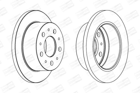 Диск гальмівний задній (кратно 2) Citroen Jumper II/ Fiat Ducato (06-) CHAMPION 562753CH
