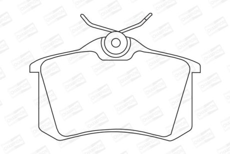 Колодки гальмівні дискові задні Audi A4 (B6,B7)/ VW Polo III, Golf IV CHAMPION 571361CH