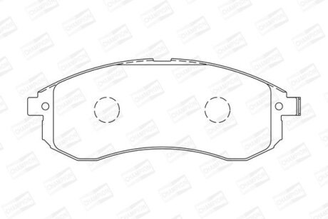 Колодки гальмівні дискові передн Mitsubishi L200 (01-07) CHAMPION 572500CH