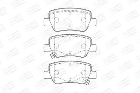 Колодки тормозные дисковые задние Toyota Avensis (T27) (08-18) CHAMPION 572627CH