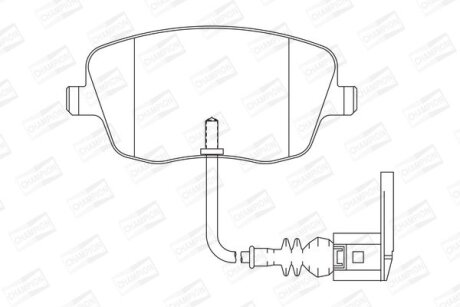 Колодки гальмівні дискові передн Skoda Fabia II, Roomster (06-15)/ VW Polo IV CHAMPION 573127CH