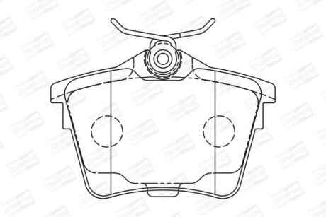 Колодки тормозные дисковые задние Citroen C5 III/ Peugeot 407 (04-11) CHAMPION 573133CH