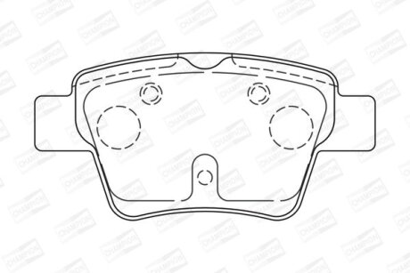 Колодки тормозные дисковые задние Citroen C4 I/ Peugeot 307 (03-09) CHAMPION 573235CH