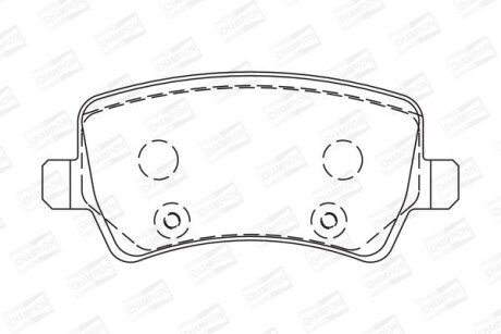 Колодки гальмівні дискові задні Land Rover Freelander 2/ Volvo V60 I, S80 II, S60 II, XC70 II CHAMPION 573250CH