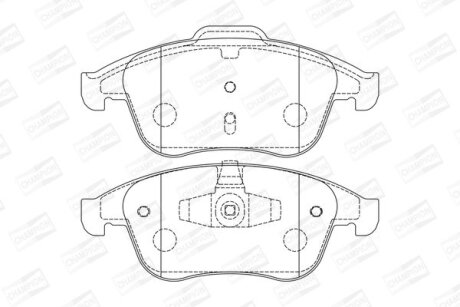 Колодки гальмівні дискові передні Renault Megane III, Scenic III, Fluence (12-) CHAMPION 573316CH