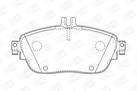 Колодки гальмівні дискові передн Infiniti Q30 (15-)/ MB B-Class (W246), CLA (15-19), GLA-Class (13-19) CHAMPION 573403CH