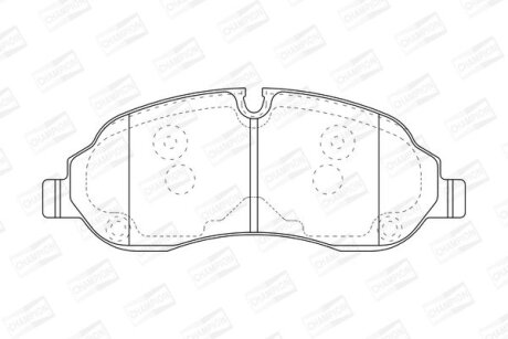 Колодки гальмівні дискові передні (з болтами та датчиками) Ford Transit (13-) CHAMPION 573438CH
