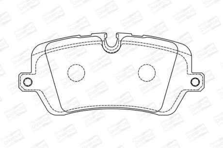 Колодки гальмівні дискові задні Land Rover Range Rover Sport II, Range Rover IV, Discovery V CHAMPION 573439CH