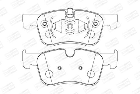 Колодки гальмівні дискові передні Citroen Berlingo (18-), C4 Picasso (13-)/ Opel Combo E CHAMPION 573604CH
