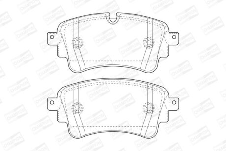 Колодки гальмівні дискові задні Audi A4 (B9), A6 (C8), Q5 (16-)/ VW Touareg (17-) CHAMPION 573628CH