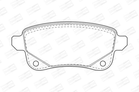 Колодки тормозные дисковые задние Renault Megane (III,IV), Clio V, Fluence (10-) CHAMPION 573660CH