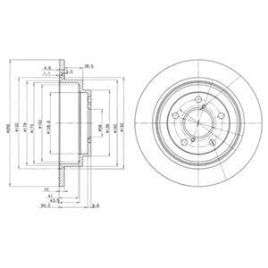 Фото диск гальмівний Delphi BG2826 Диск гальмівний Delphi BG2826