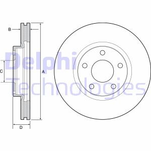 Диск гальмівний Delphi BG4562C