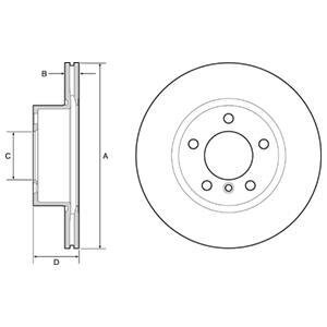 Диск гальмівний Delphi BG4645C