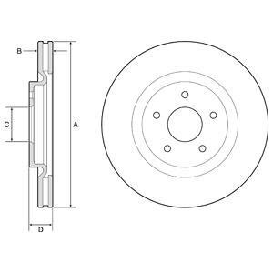 Фото диск гальмівний Delphi BG9195C Диск гальмівний Delphi BG9195C